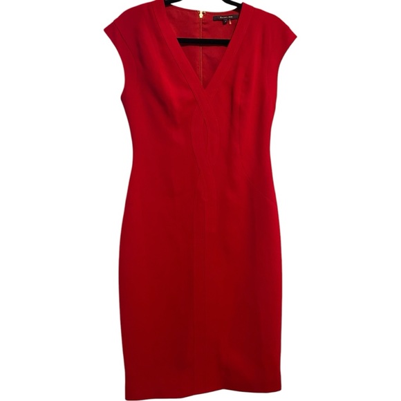 Rachel Roy sleeveless midi red sheath dress size 6 - Picture 2 of 11
